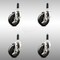 Service Caster 4 Inch 316SS Soft Rubber Swivel 3/4 Inch Expanding Stem Caster Set Brake SCC SCC-SS316EX20S414-SRS-TLB-34-4 - alternate 1